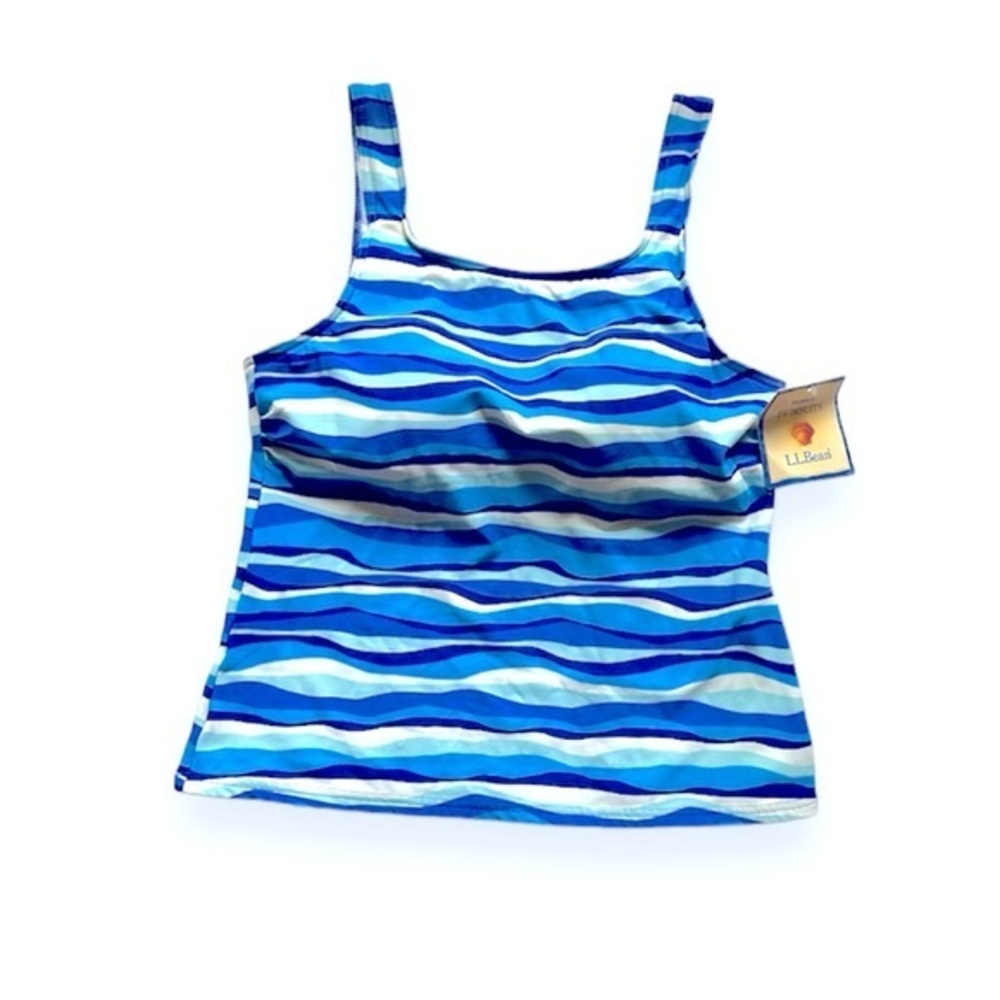 L.L BEAN STRIPE TANKINI SWIM TOP